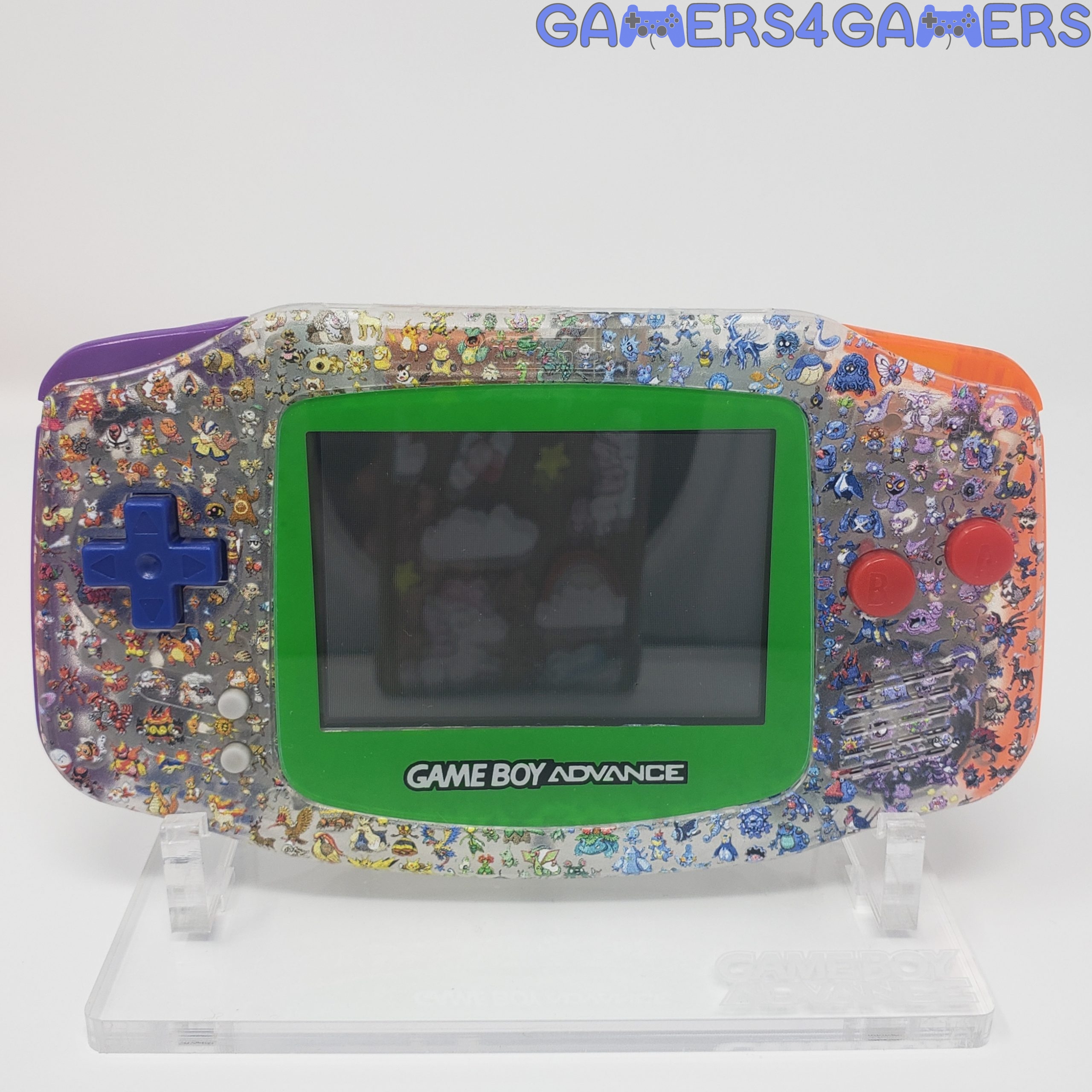 Pokemon Rainbow Collage Gameboy Advance Shell