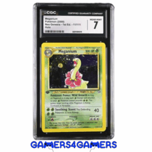 Meganium 11/111 1st ed Neo Genesis CGC Near Mint 7 Graded Vintage Pokemon Card