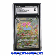 Venusaur ex Scarlet and Violet CGC Mint 9 Graded Pokemon Card Special Illustration Rare