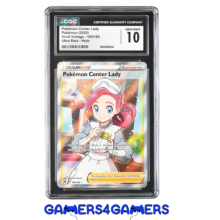 Pokemon Center Lady 185/185 Vivid Voltage CGC Gem Mint 10 Graded Full Art Pokemon Card