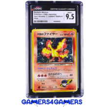 Rocket's Moltres 146 Gym Booster: Leaders' Stadium Japanese CGC Mint+ 9.5 Graded Pokemon Card