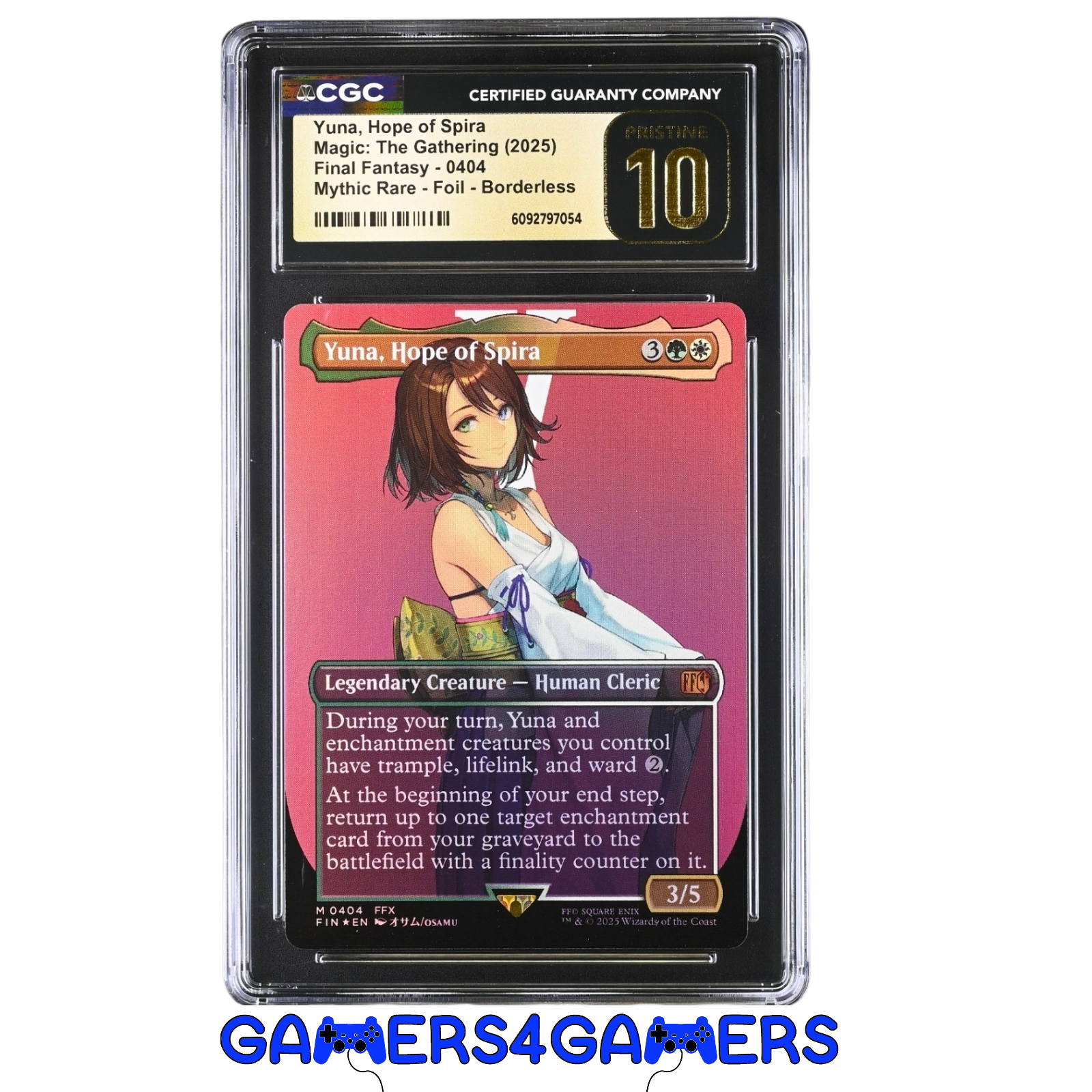 Yuna, Hope of Spira 0404 Final Fantasy Borderless Foil