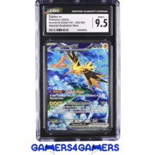 Zapdos ex 202/165 Scarlet & Violet 151 CGC Mint + 9.5 Graded Pokemon Card