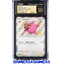 Lechonk 207/091 Paladen fates Shiny Rare CGC Pristine 10 Graded Pokemon Card