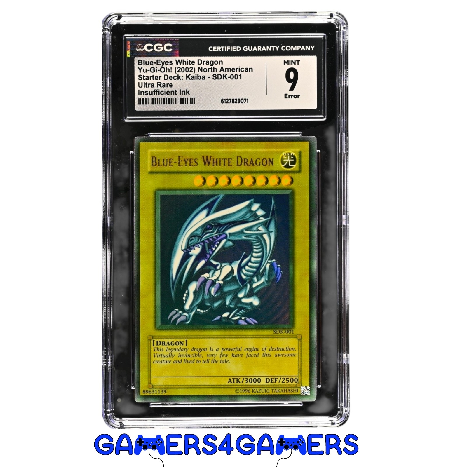Blue Eyes White Dragon SDK-001 Unlimited Faded CGC Mint 9 Graded Yu-Gi-Oh! Card