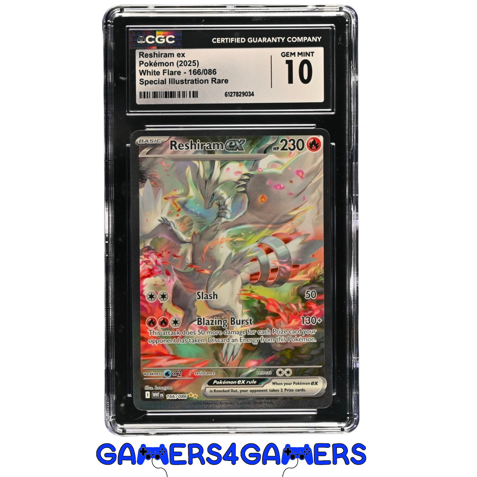 Reshiram ex 166/086 White Flare SIR