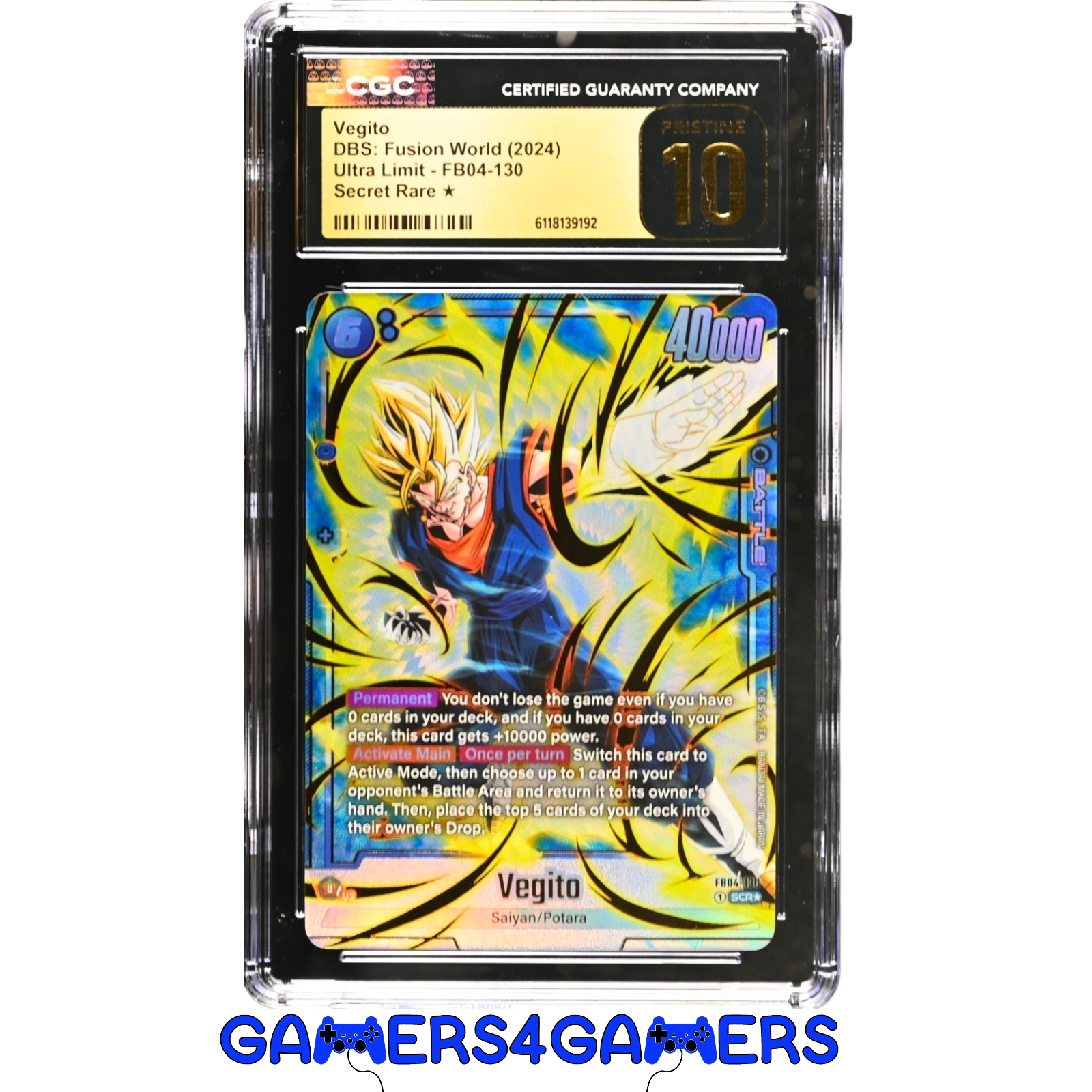 Vegito Ultra Limit - FB04-130 Secret Rare DBS: Fusion World